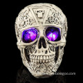 LED mask light blink eye resin skull head extremely horror scary halloween mask decoration FC90076